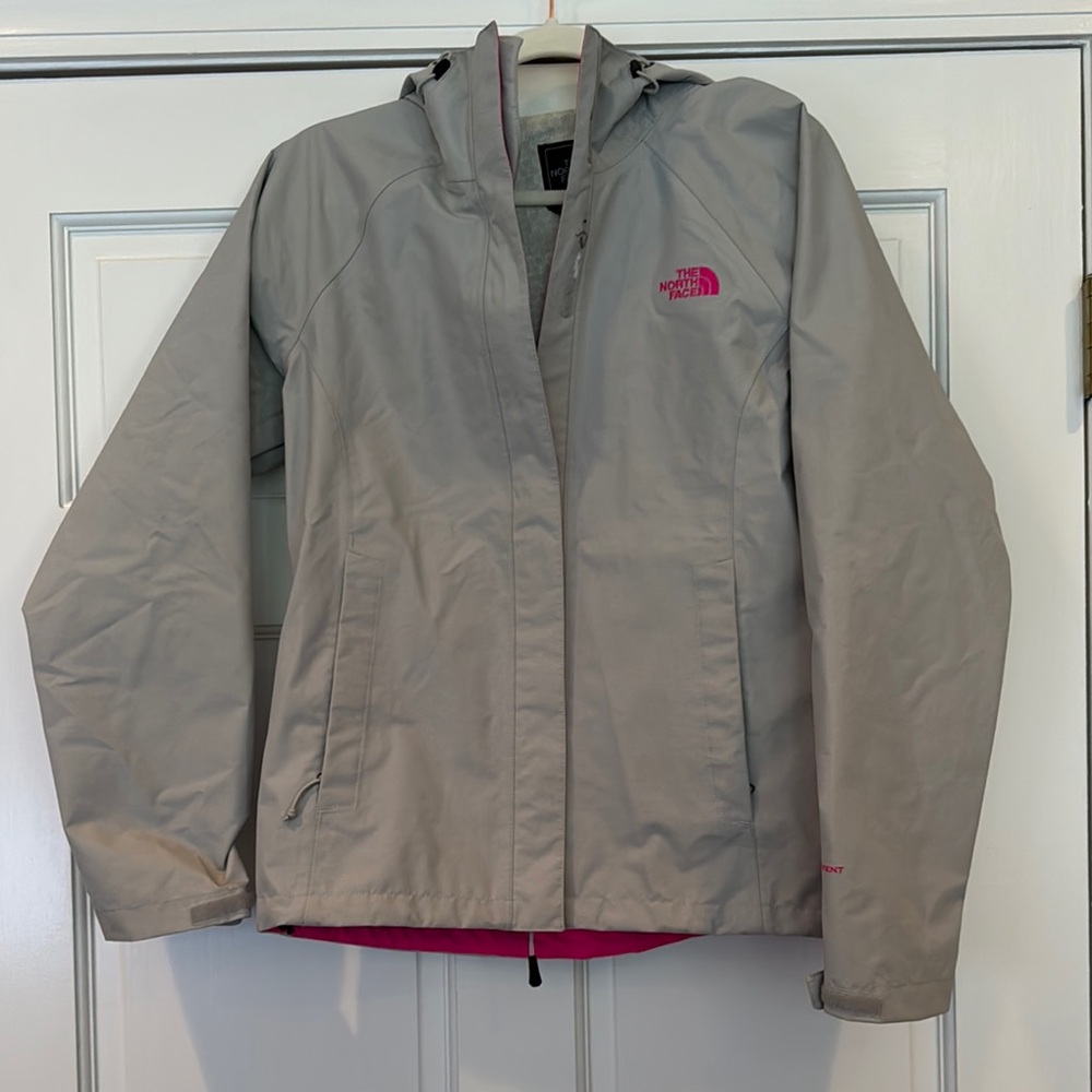 The North Face Gray with Pink trim Jacket Weather-Resistant